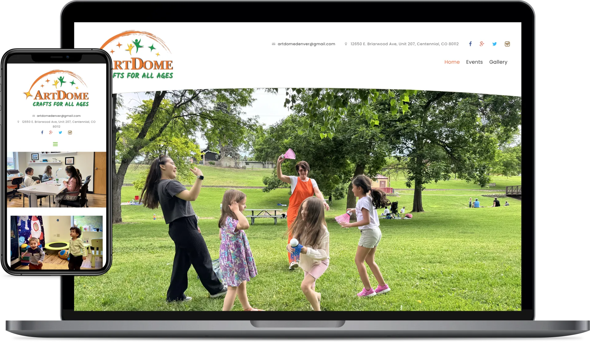 Art Dome website design by Star Web Design